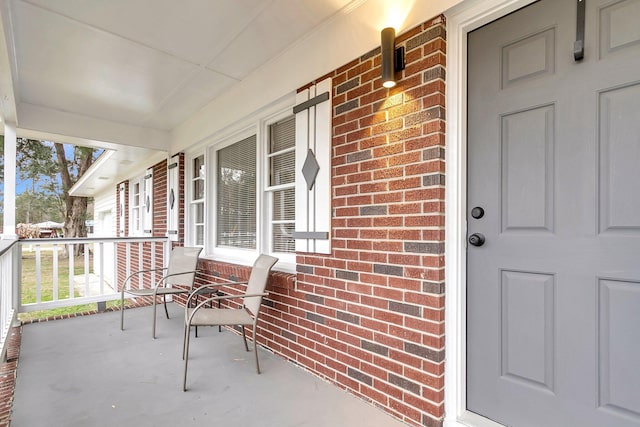 exterior space with covered porch