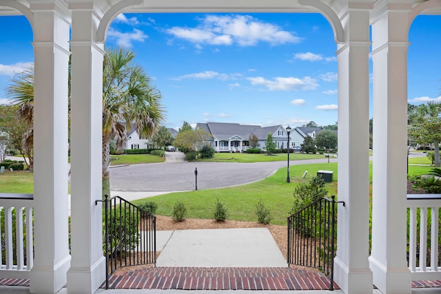 view of patio with covered porch