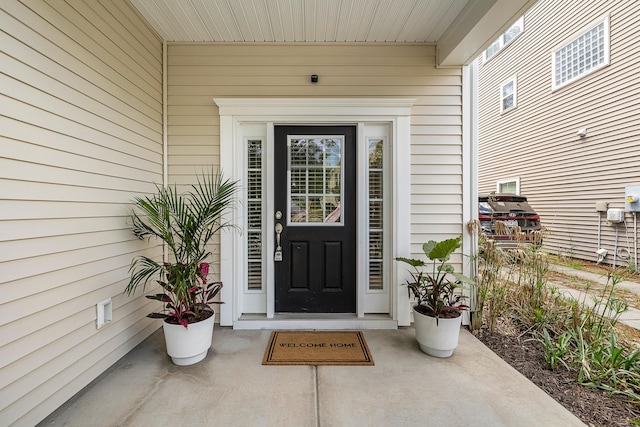 view of exterior entry