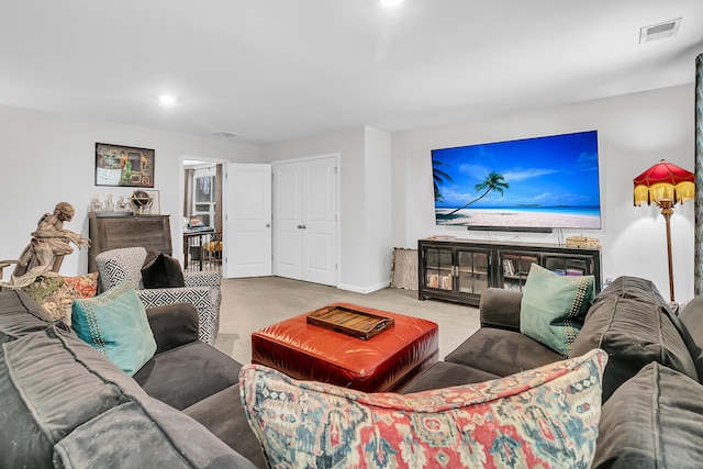 view of carpeted living room