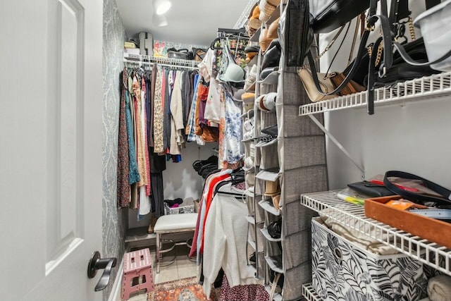 view of walk in closet