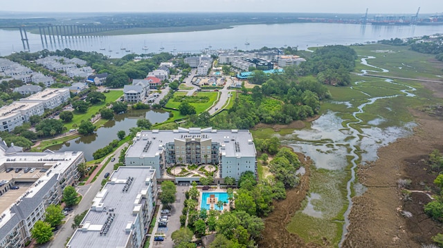 145 Pier View St Unit 214, Daniel Island, SC 29492 - aerial view of property's location featuring a large body of water and apartment complex / building