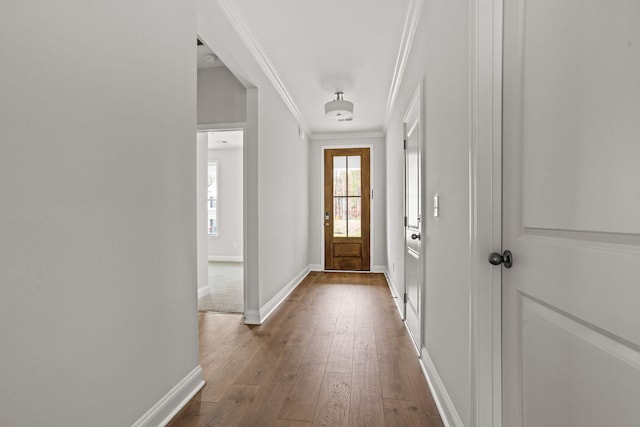 772 Opal Wing St, Moncks Corner, SC 29461 - entryway with crown molding, dark wood-style flooring, and baseboards