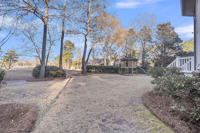 view of yard featuring a playground