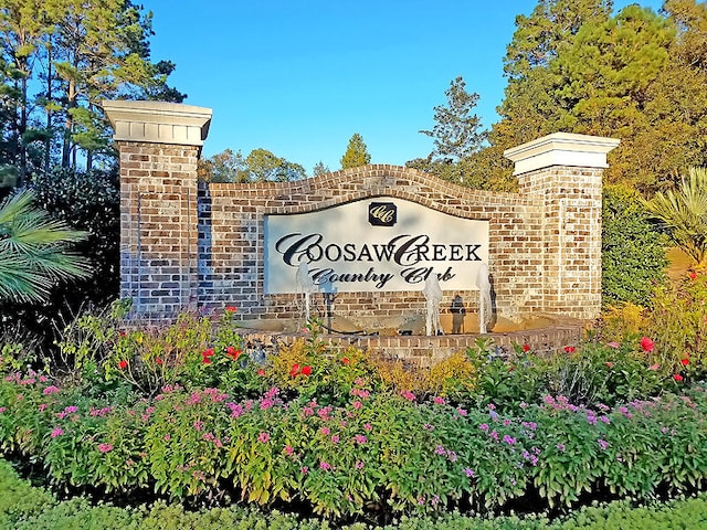 view of community sign