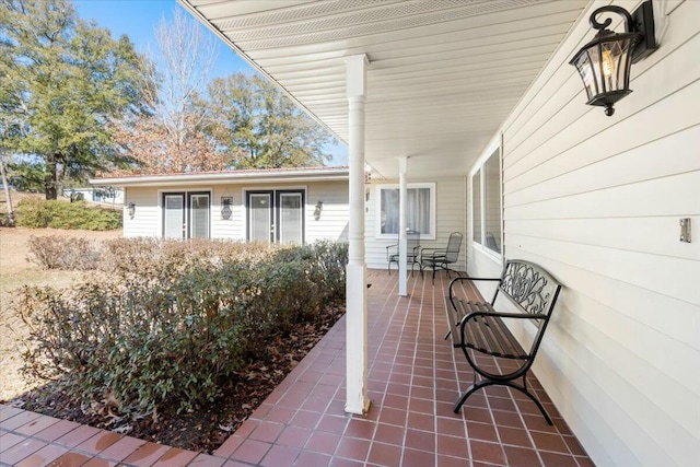 view of patio / terrace featuring covered porch