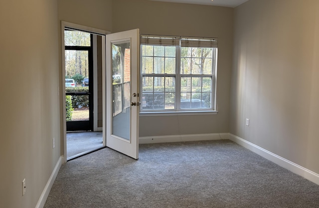 entryway with carpet