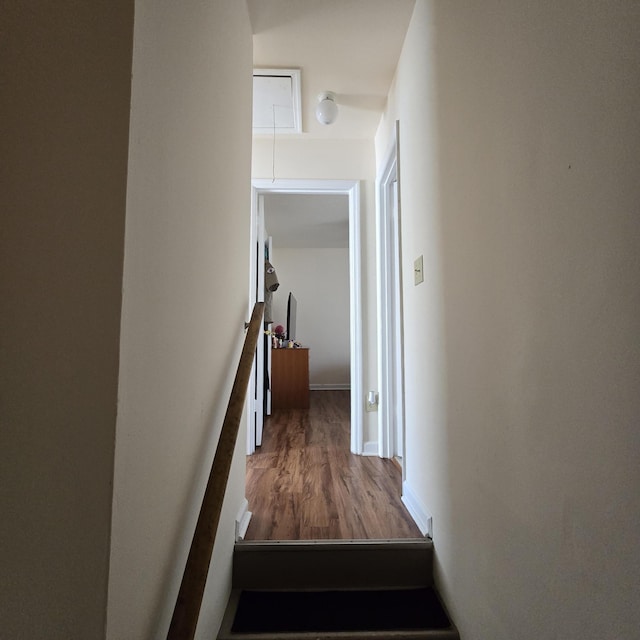 hall featuring hardwood / wood-style flooring