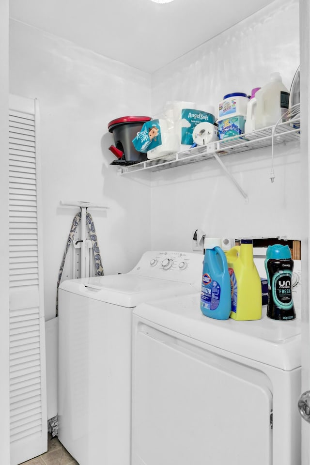 laundry area featuring washer and dryer