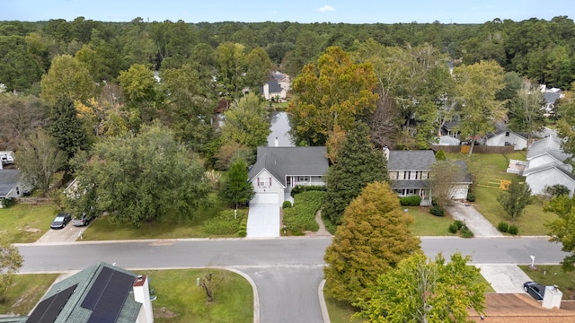 aerial view with a forest view