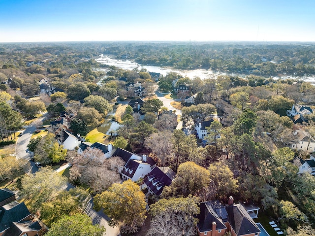 drone / aerial view with a residential view