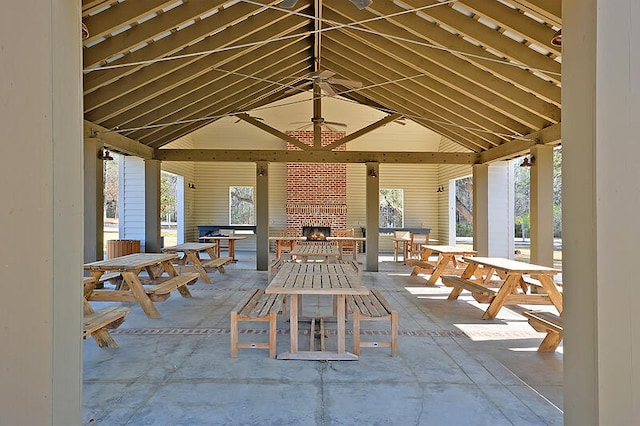 view of patio / terrace featuring a gazebo