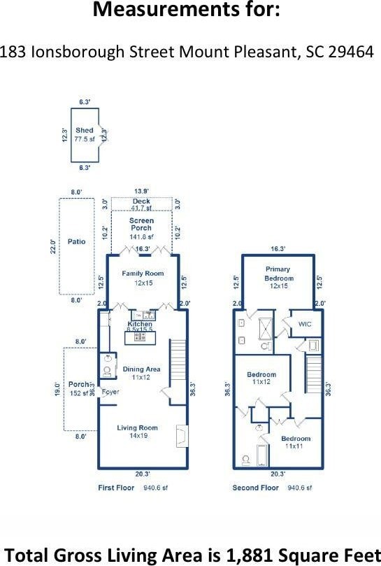 183 Ionsborough St, Mount Pleasant, SC 29464 - view of home floor plan