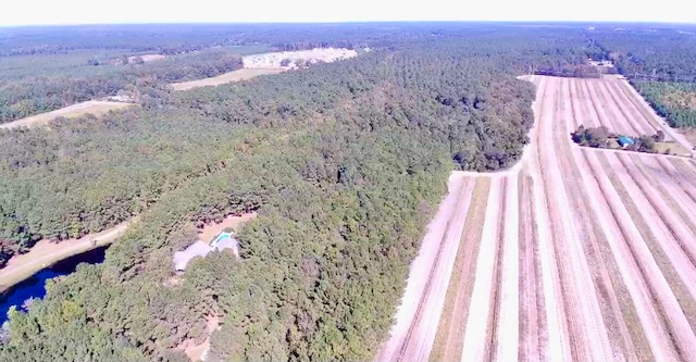 aerial view featuring a rural view