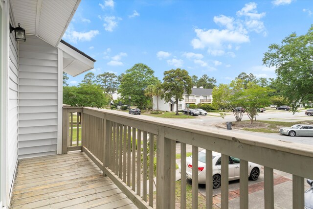 7813 Sandida Ct, North Charleston, SC 29418 - wooden deck featuring a residential view