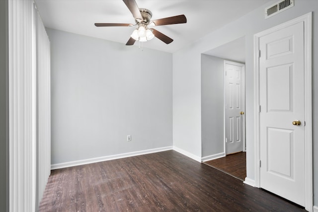 7813 Sandida Ct, North Charleston, SC 29418 - spare room featuring wood finished floors, ceiling fan, and baseboards