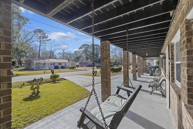 view of patio / terrace with covered porch