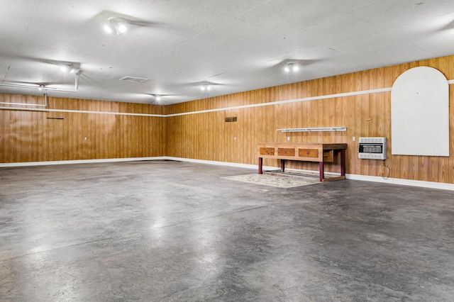 4097 NE Brown St, Orangeburg, SC 29118 - garage with heating unit and wood walls