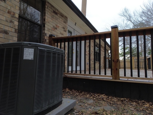 deck featuring central AC unit