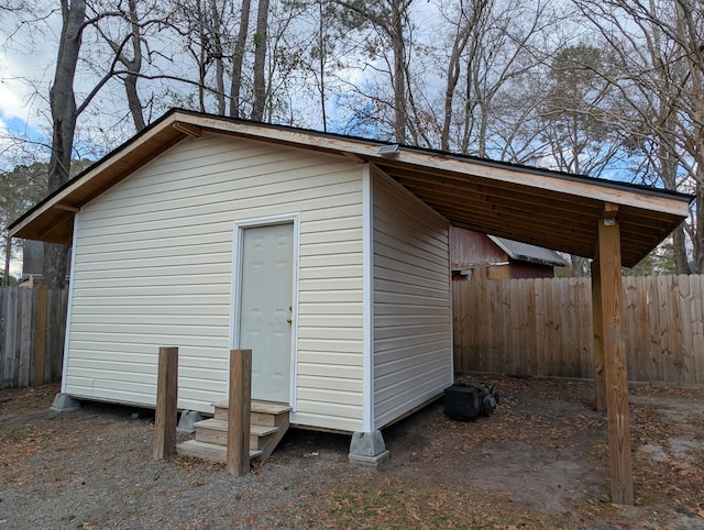 view of outbuilding