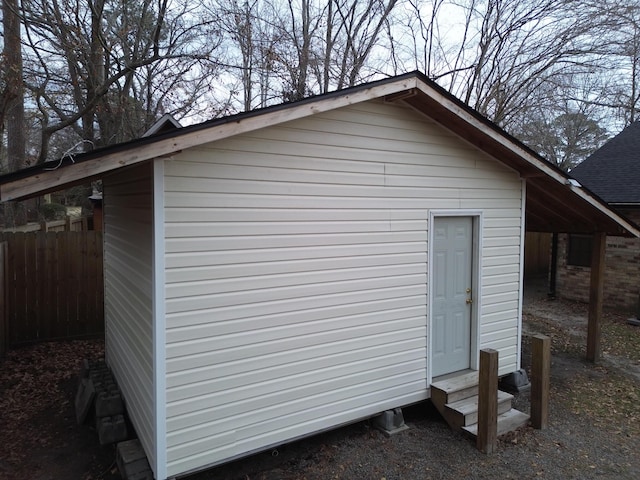 view of outbuilding