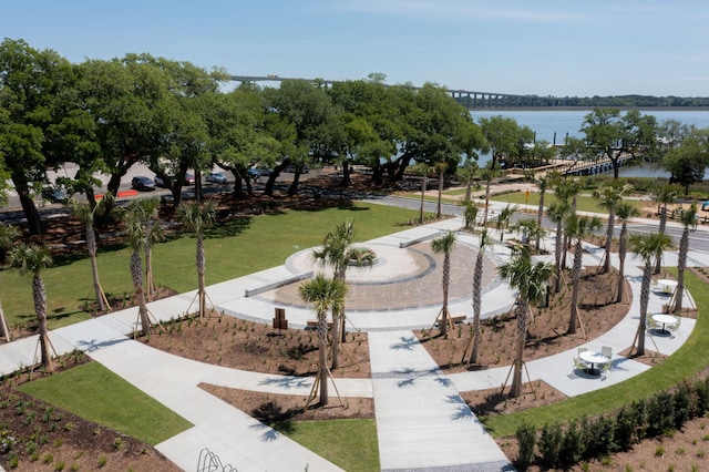 view of home's community featuring a water view
