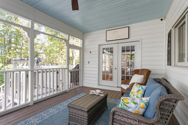 view of sunroom / solarium