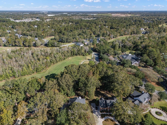 bird's eye view with a view of trees