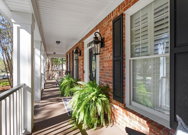 exterior space featuring covered porch