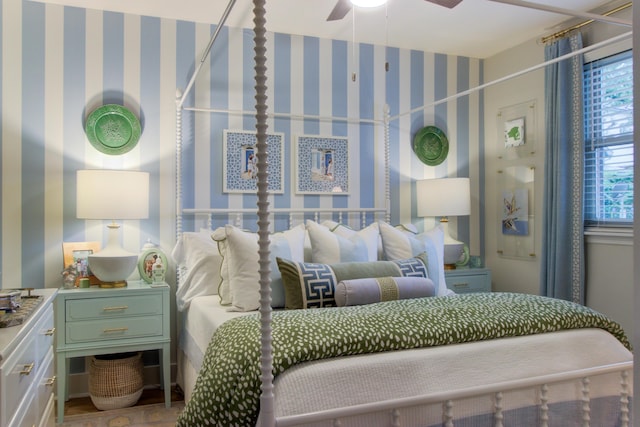 10 Teaneck Rd, Goose Creek, SC 29445 - bedroom featuring wallpapered walls and wood finished floors