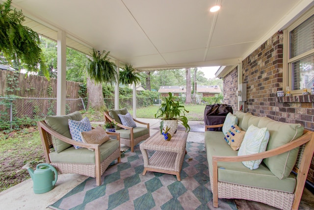10 Teaneck Rd, Goose Creek, SC 29445 - fenced backyard featuring an outdoor living space and a patio