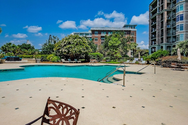 view of pool with a patio