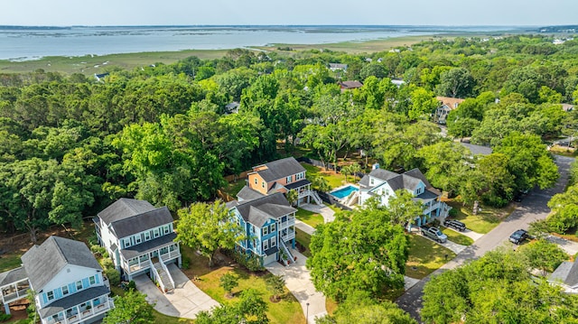 aerial view of a large body of water