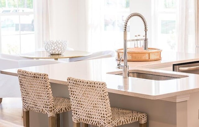 interior details with dishwasher and sink