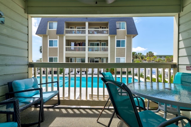 1400 Ocean Blvd Unit 106B, Isle Of Palms, SC 29451 - balcony featuring view of pool