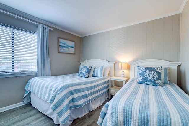 1400 Ocean Blvd Unit 106B, Isle Of Palms, SC 29451 - bedroom with multiple windows, wood finished floors, and ornamental molding
