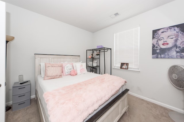 bedroom with carpet