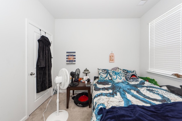 bedroom with carpet flooring