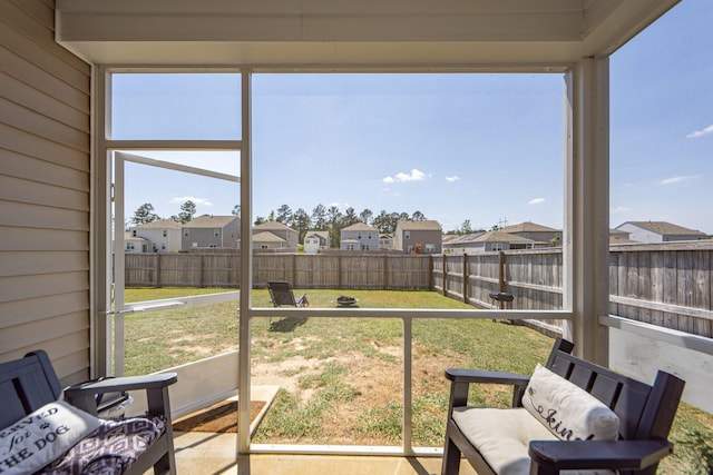 view of sunroom / solarium