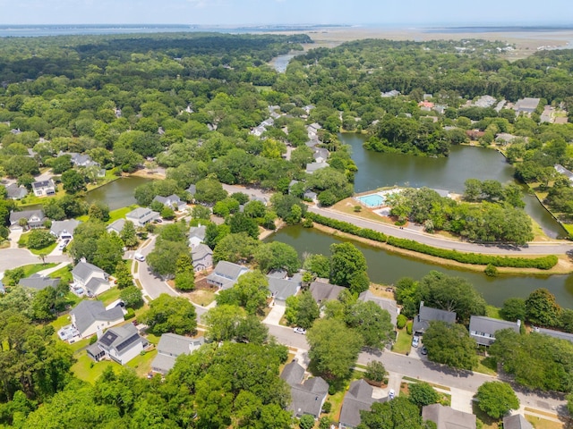 1027 Wayfarer Ln, Charleston, SC 29412 - aerial perspective of suburban area featuring a nearby body of water