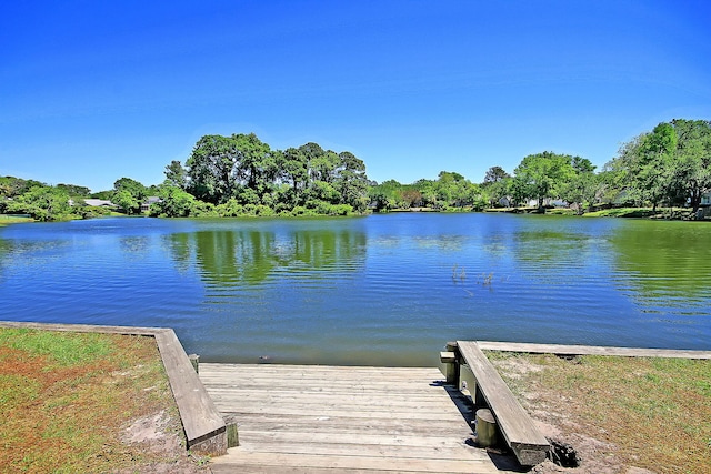 1027 Wayfarer Ln, Charleston, SC 29412 - dock featuring a water view