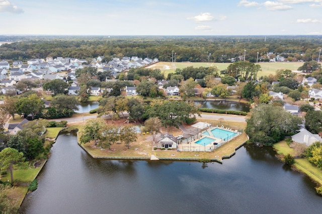 1027 Wayfarer Ln, Charleston, SC 29412 - drone / aerial view of a pool area and a large body of water