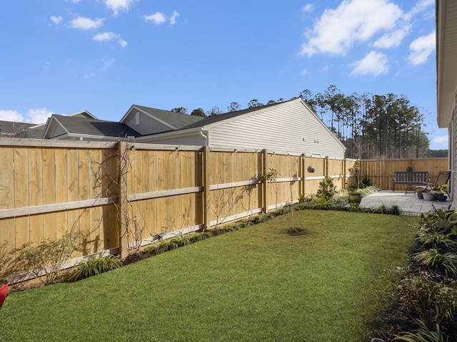 view of yard featuring a patio area