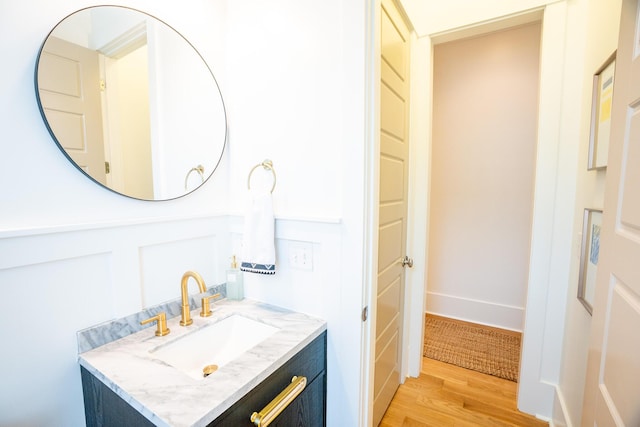 3707 Gambrill Ln, Mount Pleasant, SC 29466 - bathroom with vanity and wood finished floors