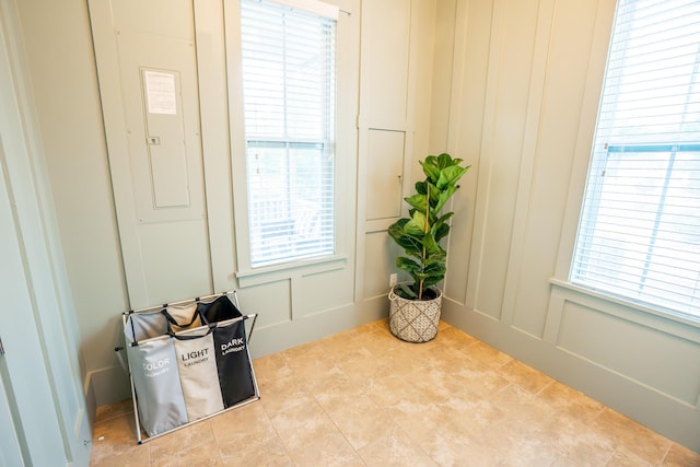 3707 Gambrill Ln, Mount Pleasant, SC 29466 - doorway to outside featuring a decorative wall, healthy amount of natural light, and electric panel