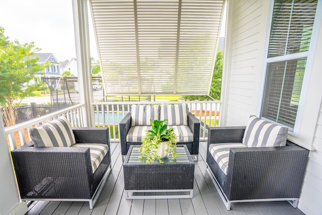 3707 Gambrill Ln, Mount Pleasant, SC 29466 - wooden terrace featuring an outdoor living space