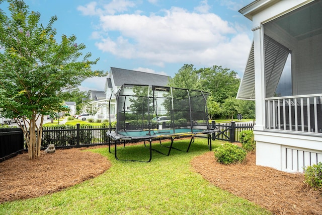 3707 Gambrill Ln, Mount Pleasant, SC 29466 - view of yard featuring a trampoline and central AC