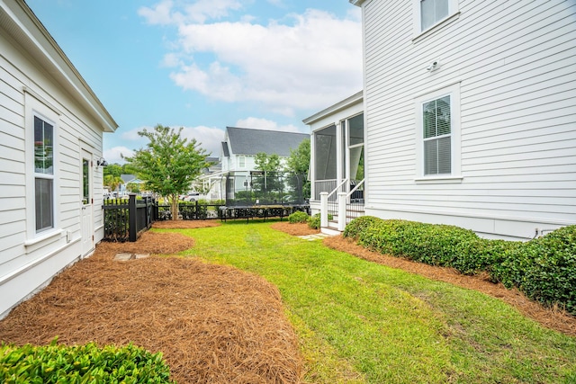 3707 Gambrill Ln, Mount Pleasant, SC 29466 - view of yard featuring a sunroom
