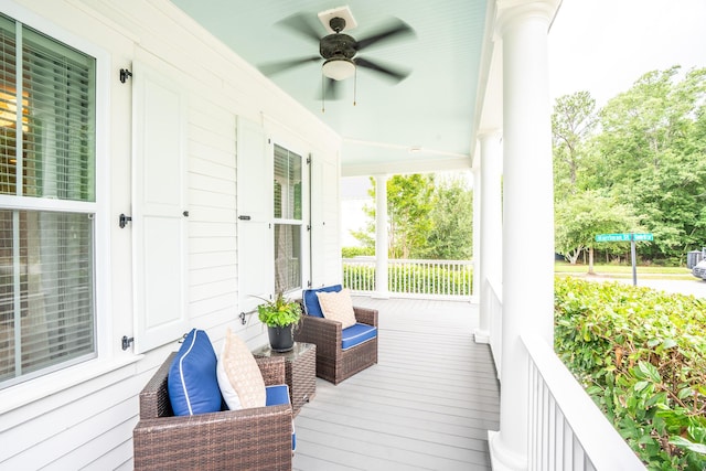 3707 Gambrill Ln, Mount Pleasant, SC 29466 - porch featuring a ceiling fan