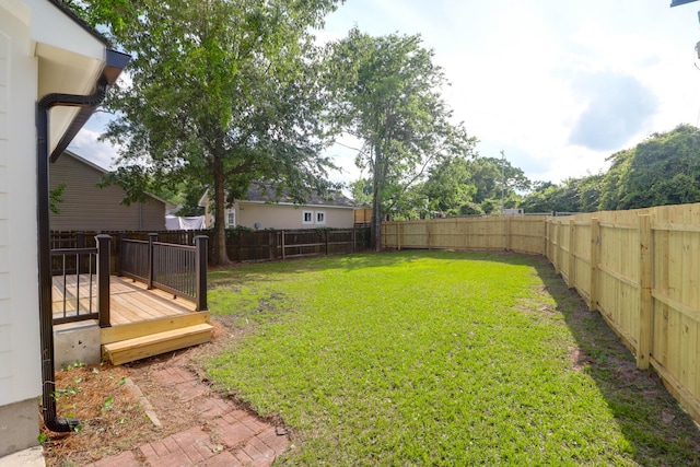 397 Parkdale Dr, Charleston, SC 29414 - view of yard with a wooden deck
